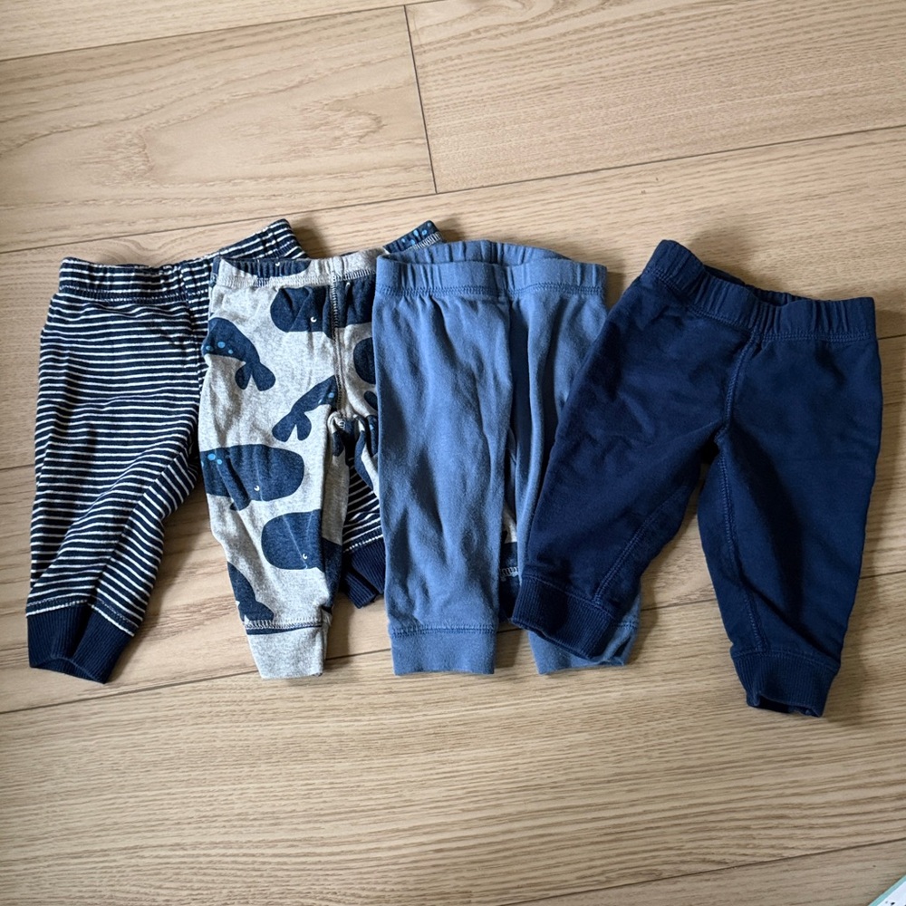 Set of Baby Pants in Blue and Gray